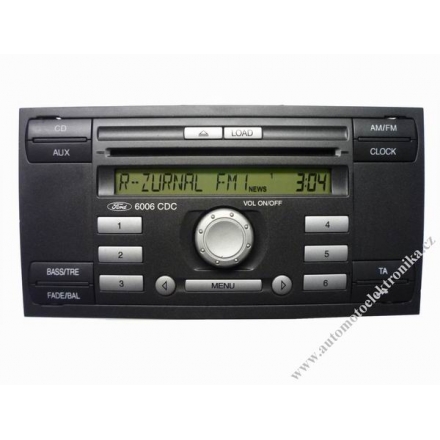 Autorádio Ford 6000 RDS CD r.v.06 stříbrná tlačítka