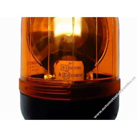 Rotační maják MICROROT, 12 - 24V na tyč, oranžový