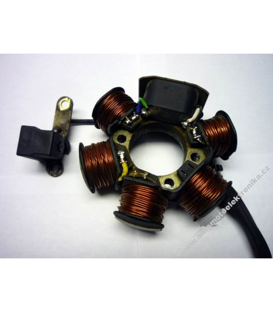 Stator alternátoru Piaggio NRG, ZIP 2T, Gilera Runner 2T