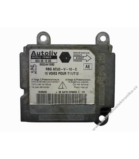 Airbagová jednotka Peugeot 206 Autoliv 603 20 12 00