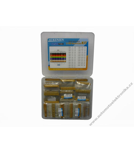 Sada 0,5W odporů, 25hodnot ,1250ks