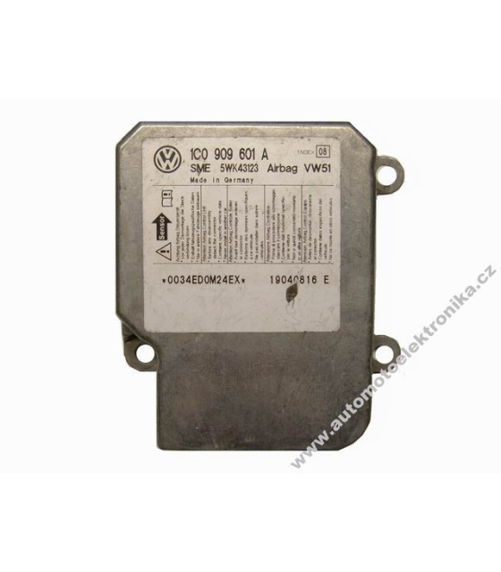 Airbagová jednotka VW Škoda 1C0 909 601 A index 08 Siemens 5WK4 3123